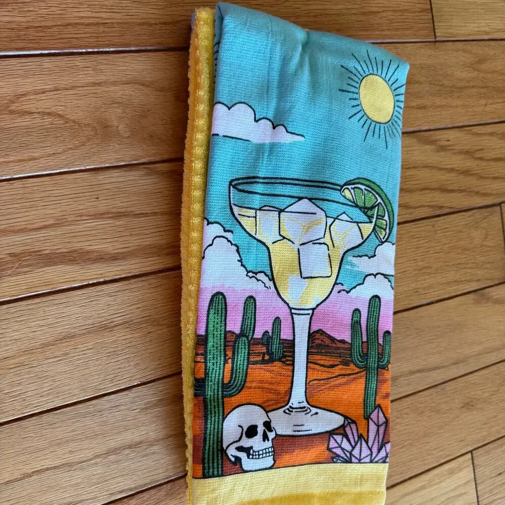 NWT Deborah Connolly Designs Margarita Desert Kitchen Towels  Set of 3